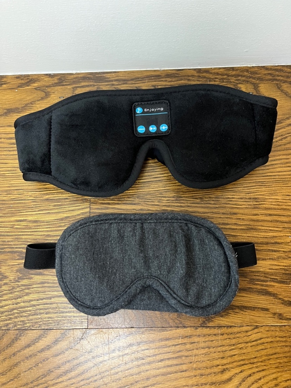 Eye Mask Bundle - Black Bluetooth Sleep Mask with Built-In Controls & Gray Mask